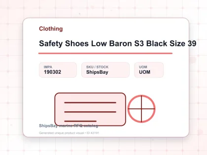Safety Shoes Low Baron S3 Black Size 39 - Clothing - IMPA 190302