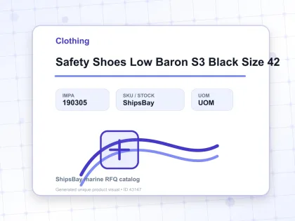 Safety Shoes Low Baron S3 Black Size 42 - Clothing - IMPA 190305