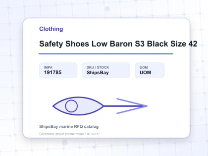 Safety Shoes Low Baron S3 Black Size 42 - Clothing - IMPA 191785