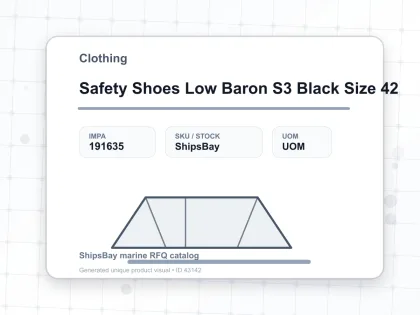 Safety Shoes Low Baron S3 Black Size 42 - Clothing - IMPA 191635