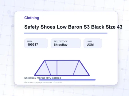 Safety Shoes Low Baron S3 Black Size 43 - Clothing - IMPA 190317