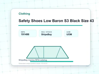 Safety Shoes Low Baron S3 Black Size 43 - Clothing - IMPA 191486