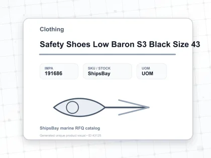Safety Shoes Low Baron S3 Black Size 43 - Clothing - IMPA 191686