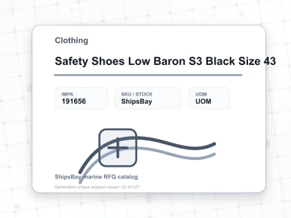 Safety Shoes Low Baron S3 Black Size 43 - Clothing - IMPA 191656