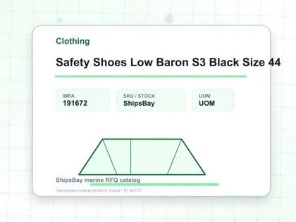 Safety Shoes Low Baron S3 Black Size 44 - Clothing - IMPA 191672