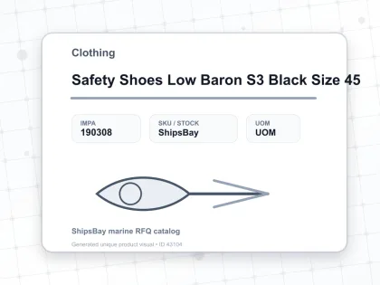 Safety Shoes Low Baron S3 Black Size 45 - Clothing - IMPA 190308