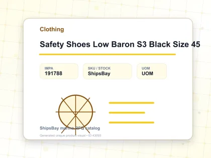 Safety Shoes Low Baron S3 Black Size 45 - Clothing - IMPA 191788