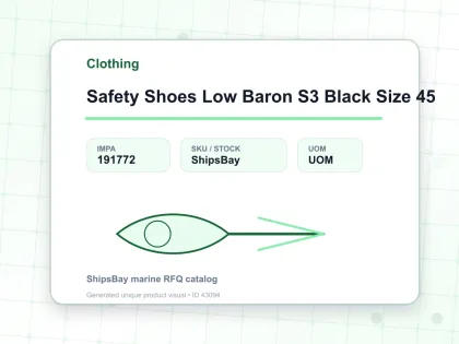 Safety Shoes Low Baron S3 Black Size 45 - Clothing - IMPA 191772