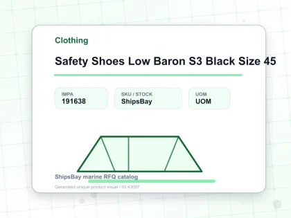Safety Shoes Low Baron S3 Black Size 45 - Clothing - IMPA 191638