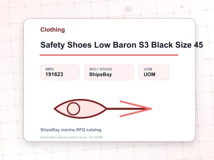 Safety Shoes Low Baron S3 Black Size 45 - Clothing - IMPA 191623