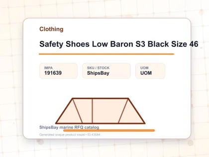 Safety Shoes Low Baron S3 Black Size 46 - Clothing - IMPA 191639