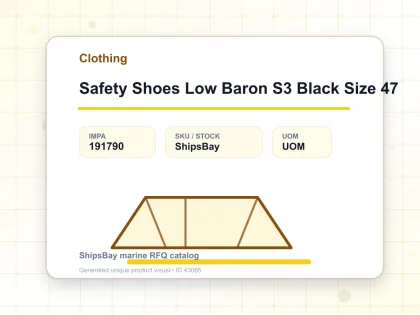 Safety Shoes Low Baron S3 Black Size 47 - Clothing - IMPA 191790