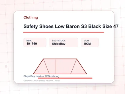 Safety Shoes Low Baron S3 Black Size 47 - Clothing - IMPA 191760