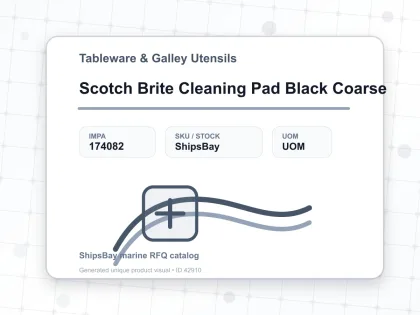 Scotch Brite Cleaning Pad Black Coarse - Tableware & Galley Utensils - IMPA 174082