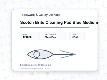 Scotch Brite Cleaning Pad Blue Medium - Tableware & Galley Utensils - IMPA 174080
