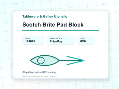 Scotch Brite Pad Block - Tableware & Galley Utensils - IMPA 174078