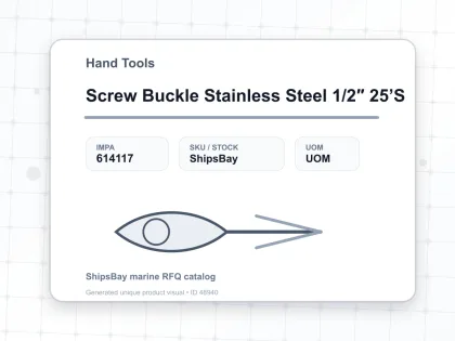 Screw Buckle Stainless Steel 1/2″ 25’S - Hand Tools - IMPA 614117