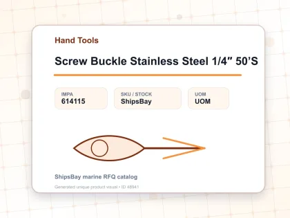 Screw Buckle Stainless Steel 1/4″ 50’S - Hand Tools - IMPA 614115