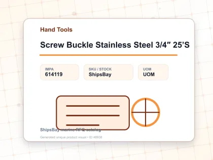 Screw Buckle Stainless Steel 3/4″ 25’S - Hand Tools - IMPA 614119