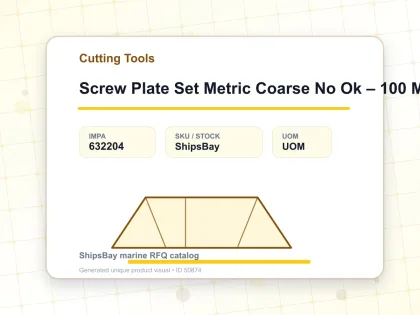 Screw Plate Set Metric Coarse No Ok – 100 M6 – M30 - Cutting Tools - IMPA 632204