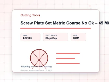 Screw Plate Set Metric Coarse No Ok – 45 M6 – M18 - Cutting Tools - IMPA 632202