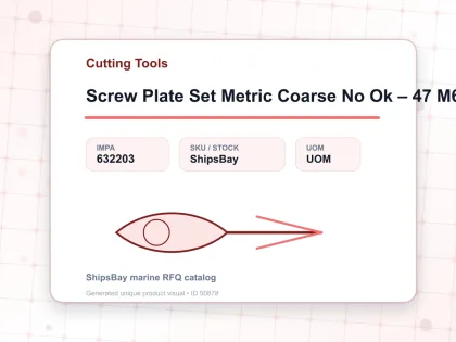 Screw Plate Set Metric Coarse No Ok – 47 M6 – M24 - Cutting Tools - IMPA 632203