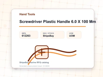 Screwdriver Plastic Handle 6.0 X 100 Mm - Hand Tools - IMPA 612263