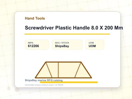 Screwdriver Plastic Handle 8.0 X 200 Mm - Hand Tools - IMPA 612266