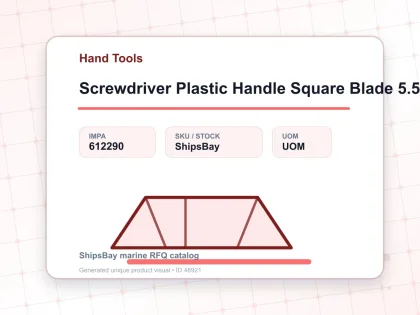 Screwdriver Plastic Handle Square Blade 5.5 X 75 Mm - Hand Tools - IMPA 612290