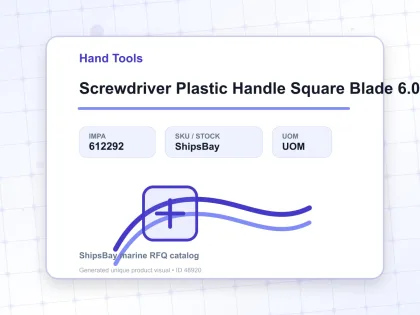 Screwdriver Plastic Handle Square Blade 6.0 X 150 Mm - Hand Tools - IMPA 612292