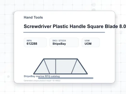 Screwdriver Plastic Handle Square Blade 8.0 X 250 Mm - Hand Tools - IMPA 612288