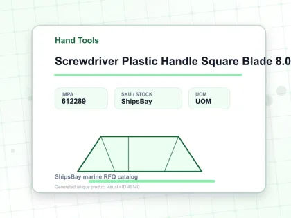 Screwdriver Plastic Handle Square Blade 8.0 X 300 Mm - Hand Tools - IMPA 612289