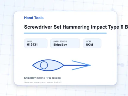 Screwdriver Set Hammering Impact Type 6 Bits - Hand Tools - IMPA 612431