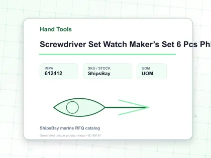 Screwdriver Set Watch Maker’s Set 6 Pcs Phillips – Flat - Hand Tools - IMPA 612412