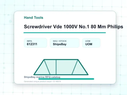 Screwdriver Vde 1000V No.1 80 Mm Philips - Hand Tools - IMPA 612311