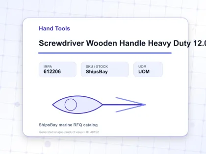 Screwdriver Wooden Handle Heavy Duty 12.0 X 200 Mm - Hand Tools - IMPA 612206