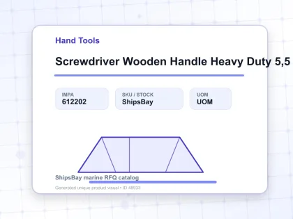 Screwdriver Wooden Handle Heavy Duty 5,5 X 75 Mm - Hand Tools - IMPA 612202
