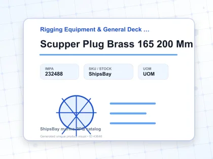 Scupper Plug Brass 165 200 Mm - Rigging Equipment & General Deck Items - IMPA 232488
