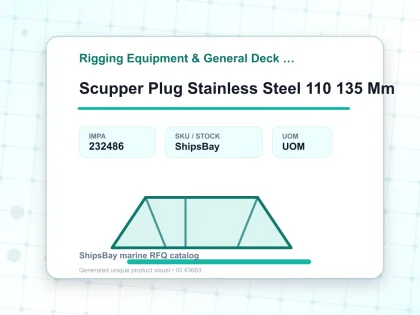 Scupper Plug Stainless Steel 110 135 Mm - Rigging Equipment & General Deck Items - IMPA 232486