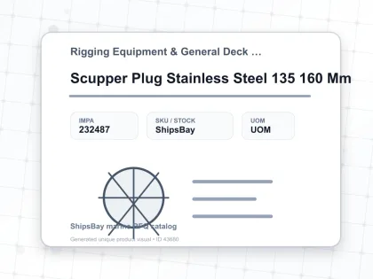 Scupper Plug Stainless Steel 135 160 Mm - Rigging Equipment & General Deck Items - IMPA 232487