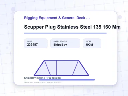 Scupper Plug Stainless Steel 135 160 Mm - Rigging Equipment & General Deck Items - IMPA 232487