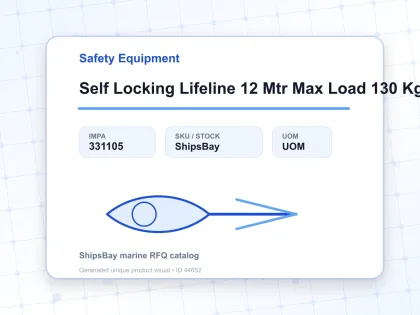 Self Locking Lifeline 12 Mtr Max Load 130 Kg Cr240 A Quality - Safety Equipment - IMPA 331105