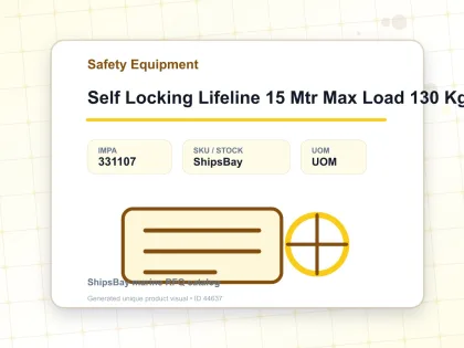 Self Locking Lifeline 15 Mtr Max Load 130 Kg Cr240 A Quality - Safety Equipment - IMPA 331107