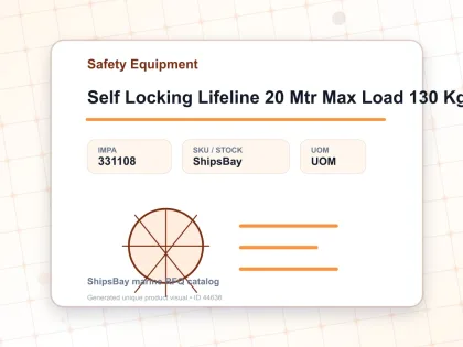 Self Locking Lifeline 20 Mtr Max Load 130 Kg Cr300 A Quality - Safety Equipment - IMPA 331108