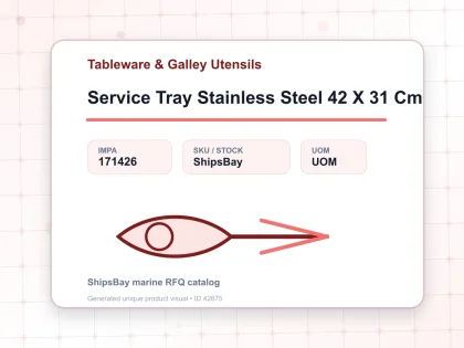 Service Tray Stainless Steel 42 X 31 Cm - Tableware & Galley Utensils - IMPA 171426