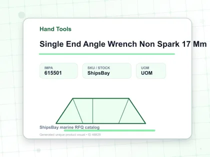 Single End Angle Wrench Non Spark 17 Mm - Hand Tools - IMPA 615501
