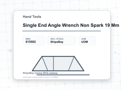 Single End Angle Wrench Non Spark 19 Mm - Hand Tools - IMPA 615502