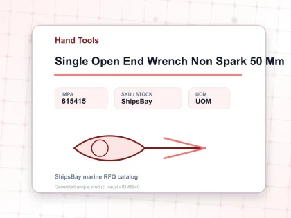 Single Open End Wrench Non Spark 50 Mm - Hand Tools - IMPA 615415