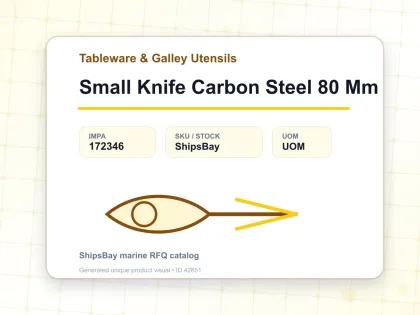 Small Knife Carbon Steel 80 Mm - Tableware & Galley Utensils - IMPA 172346