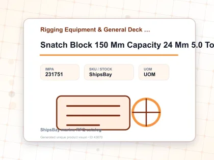 Snatch Block 150 Mm Capacity 24 Mm 5.0 Tons With Certificate - Rigging Equipment & General Deck Items - IMPA 231751